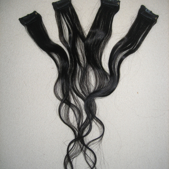 18" New 100% Real Human Hair Clip In Extensions - Picture 5 of 8